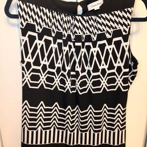 Calvin Klein Monochrome Geometric Blouse